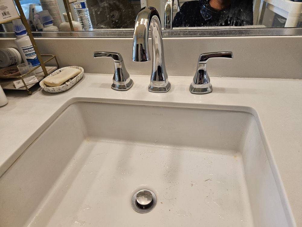 Bathroom sink and fixtures